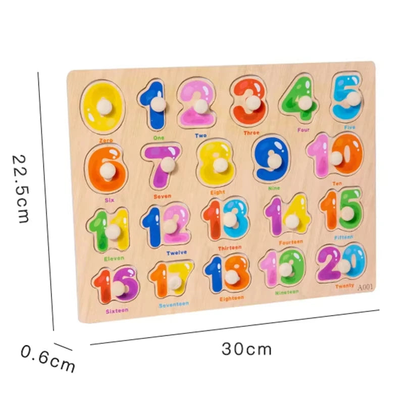 Montessori wooden puzzle toys