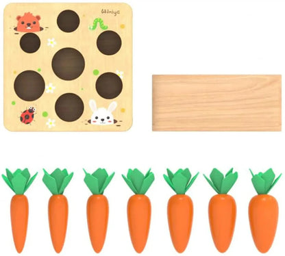 Montessori Carrot Pull Toy for Fine Motor Skills