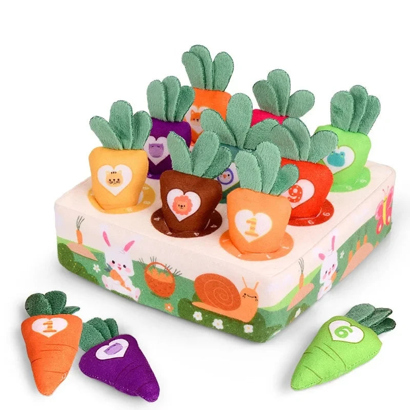 Montessori Carrot Pull Toy for Fine Motor Skills