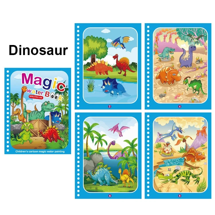 Magic Water Painting Book with Pen for Kids