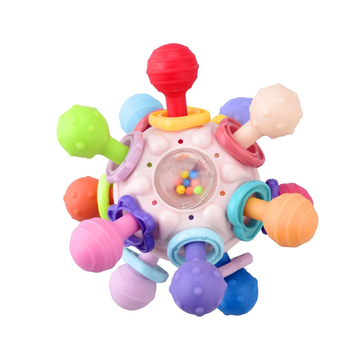 Montessori for babies 6-12 months Rattle teething toy