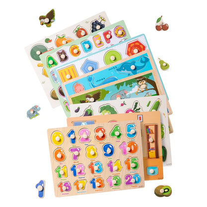 Montessori wooden puzzle toys