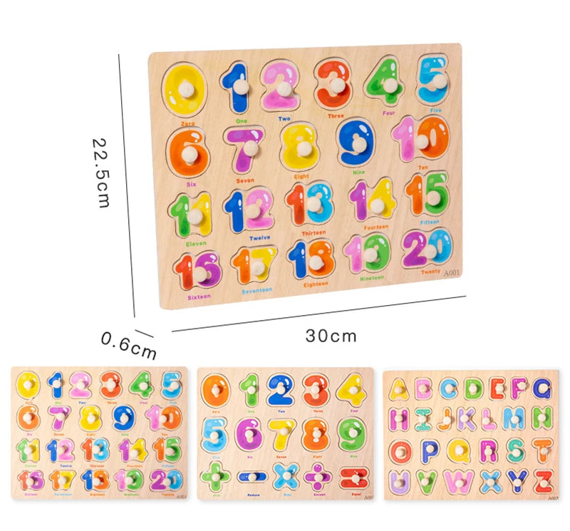 Montessori wooden puzzle toys