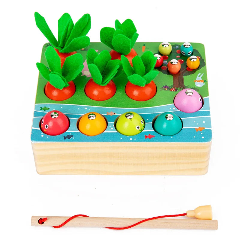 Montessori Carrot Pull Toy for Fine Motor Skills