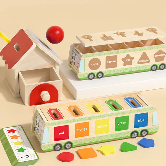 Montessori color sorting puzzle money box toy for children fine motor skills