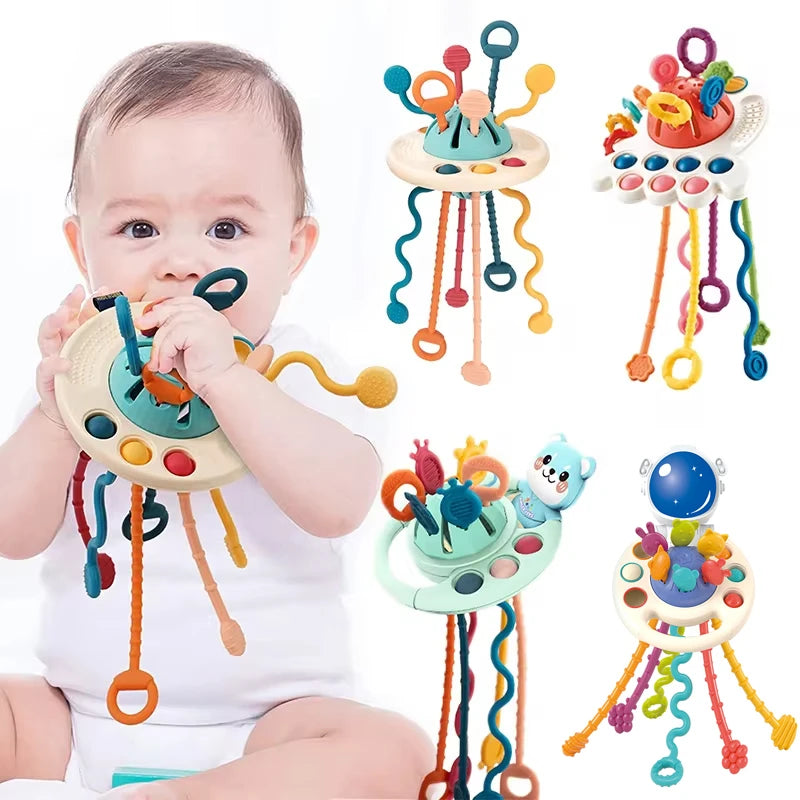 Baby Montessori Toys Pull String Sensory 6- 12 Months