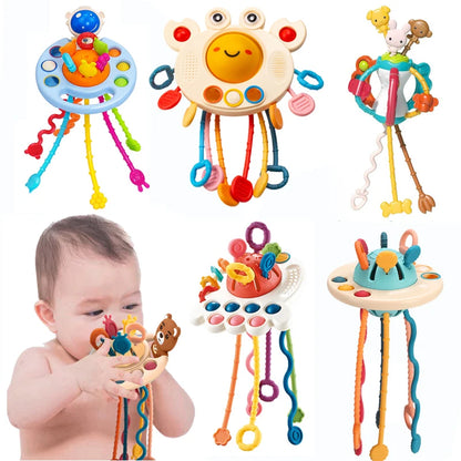 Baby Montessori Toys Pull String Sensory 6- 12 Months