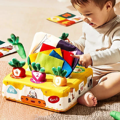 Baby Tissue Box Pull Out Radish Toys Carrot Harvest Montessori