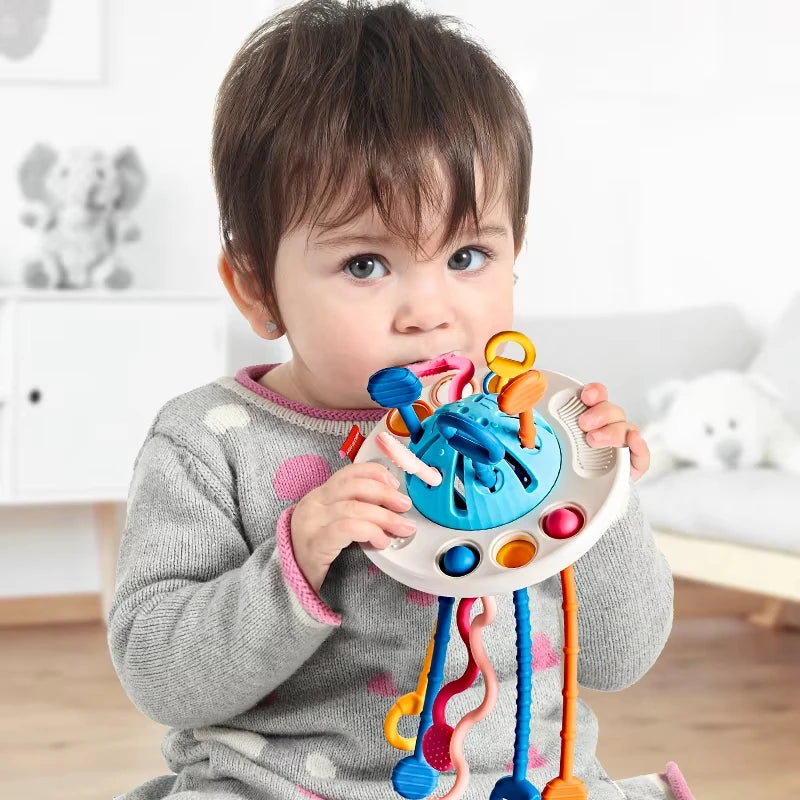 Baby Montessori Toys Pull String Sensory 6- 12 Months