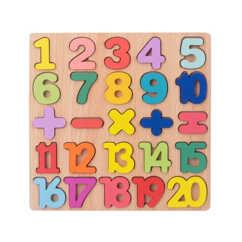 Baby Toys Montessori Wooden Puzzles Kids 1-3 Years