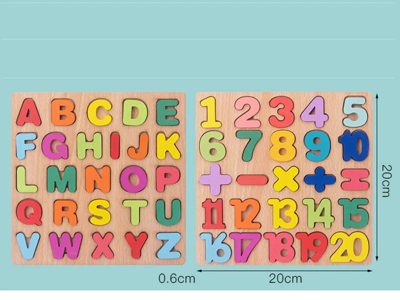 Montessori wooden puzzles