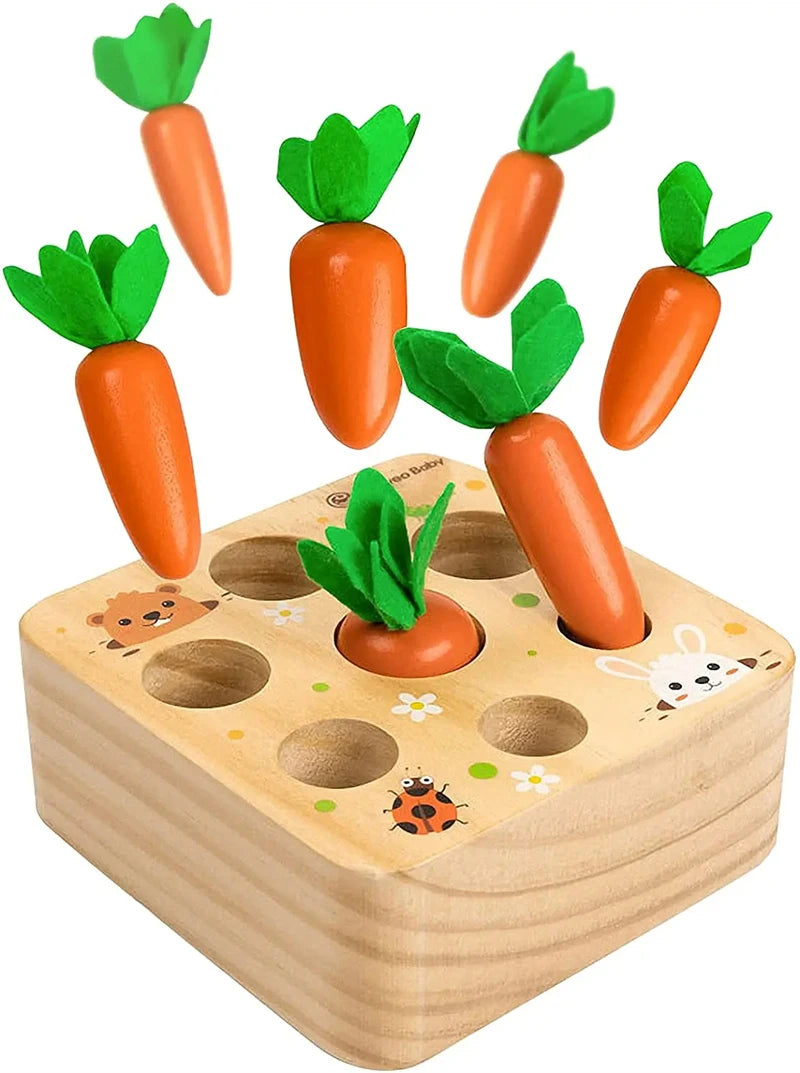 Montessori Carrot Pull Toy for Fine Motor Skills