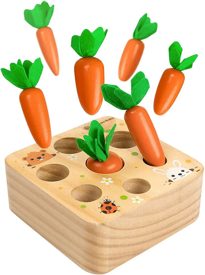 Montessori Carrot Pull Toy for Fine Motor Skills