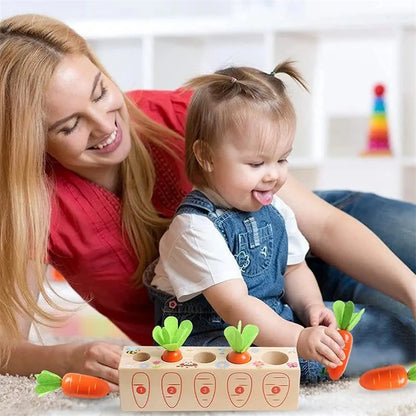 Montessori Carrot Pull Toy for Fine Motor Skills