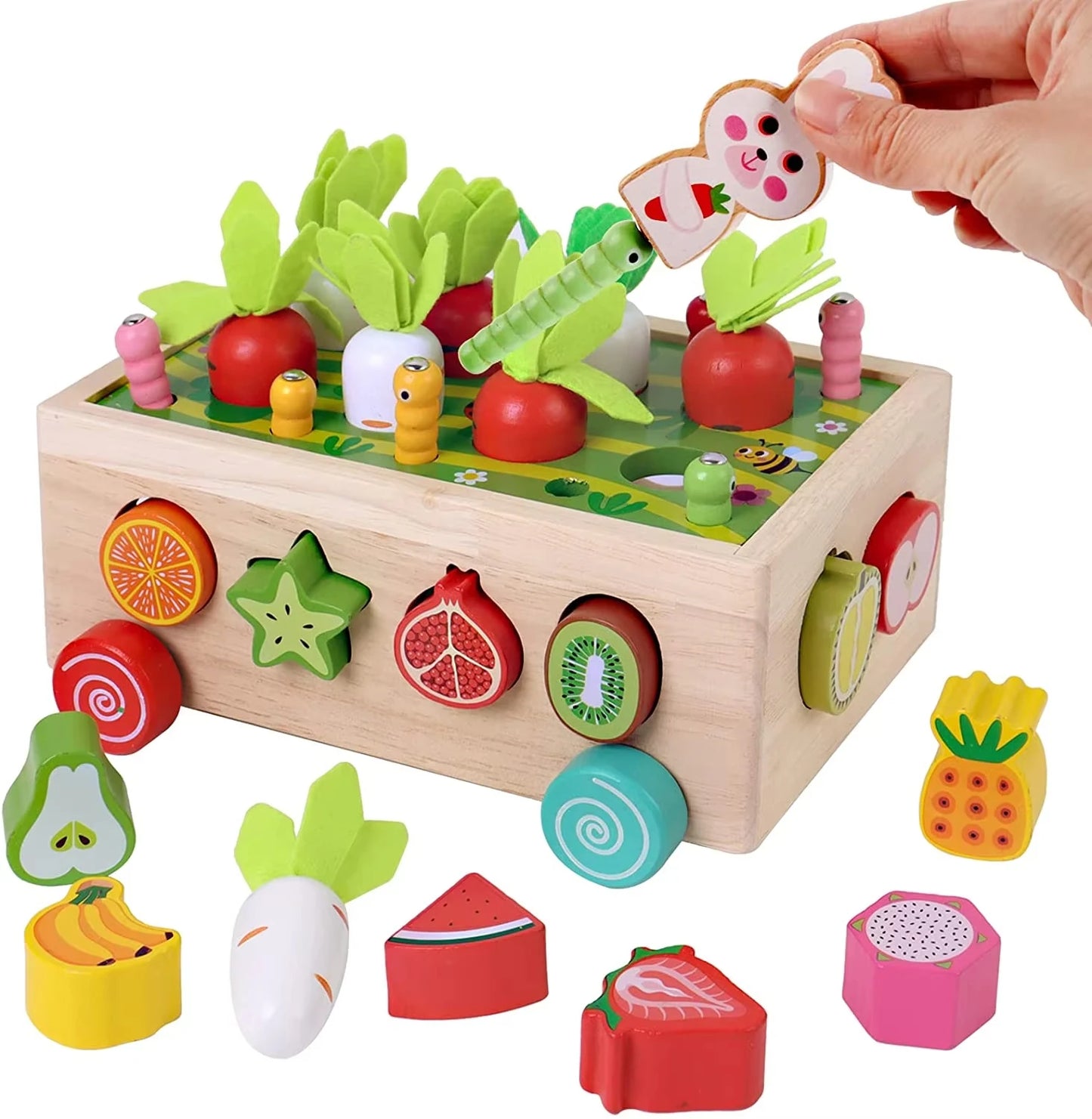 Montessori Carrot Pull Toy for Fine Motor Skills