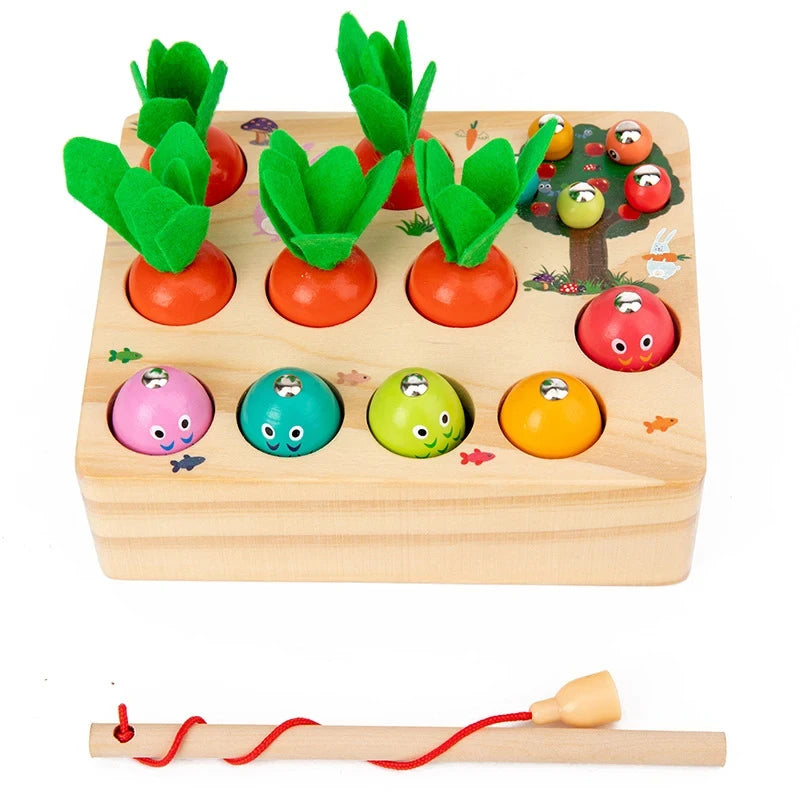 Montessori Carrot Pull Toy for Fine Motor Skills