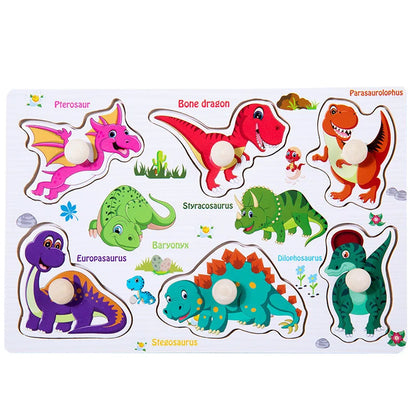 Baby Toys Montessori Wooden Puzzles Kids 1-3 Years