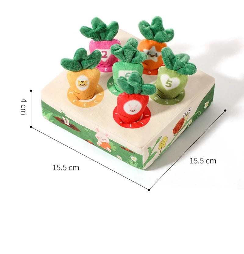 Baby Tissue Box Pull Out Radish Toys Carrot Harvest Montessori