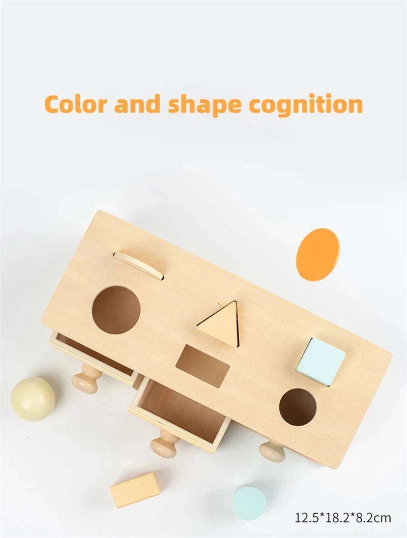 Montessori wooden money shadow box