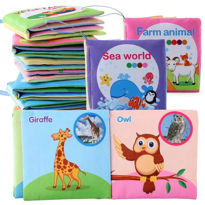 Montessori Baby Cloth Book 0-36M Kids