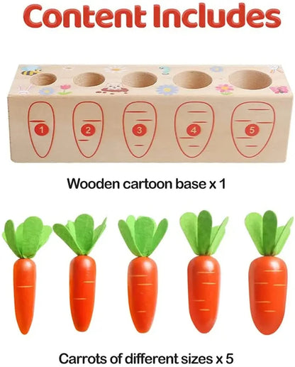 Montessori Carrot Pull Toy for Fine Motor Skills