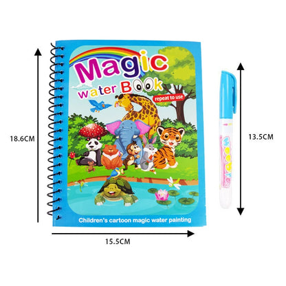 Magic Water Painting Book with Pen for Kids