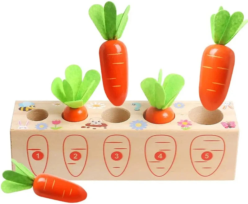 Montessori Carrot Pull Toy for Fine Motor Skills