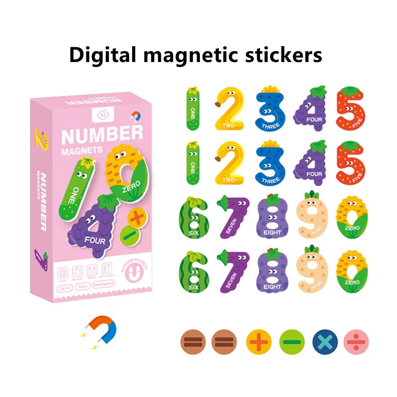 Montessori Magnetic Puzzle Toys Letter Number Animal