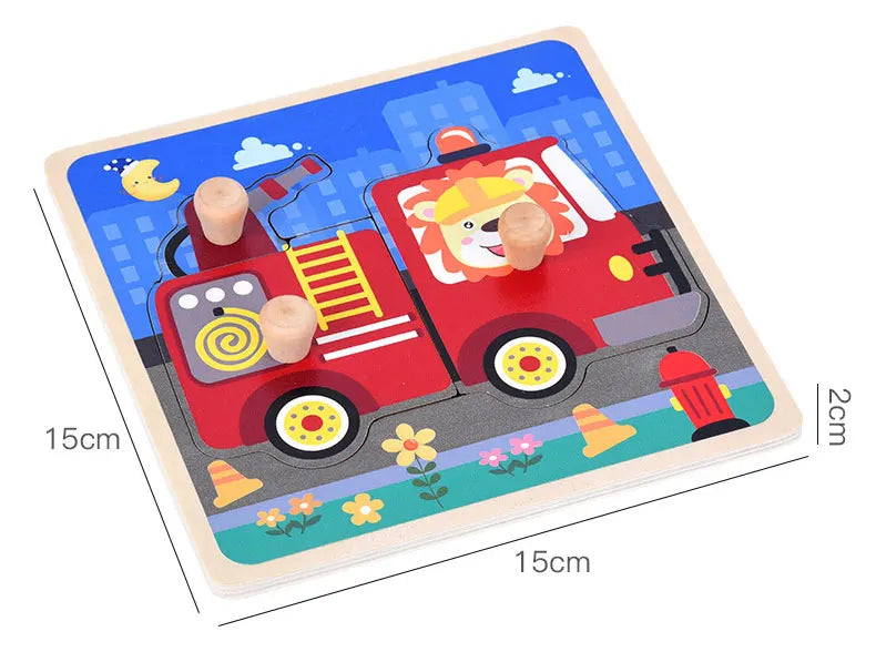 Baby Toys Montessori Wooden Puzzles Kids 1-3 Years