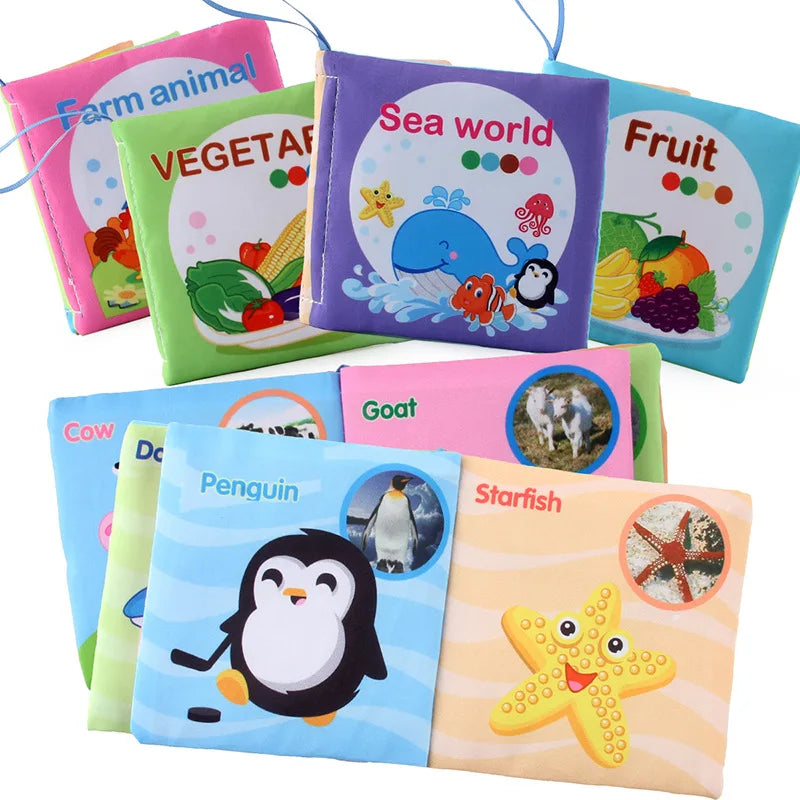 Montessori Baby Cloth Book 0-36M Kids