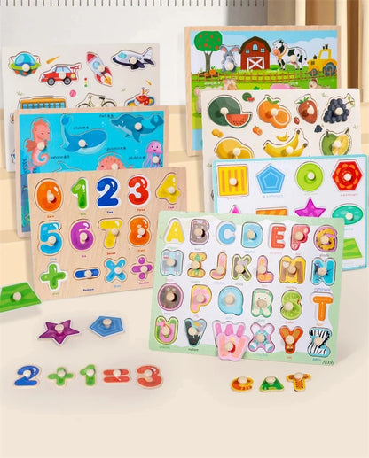 Montessori wooden puzzle toys