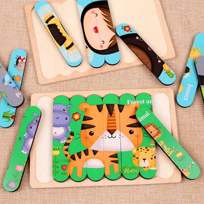 Montessori 3D Animal Puzzle Game Wooden Toys