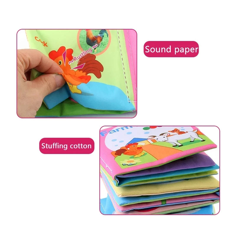 Montessori Baby Cloth Book 0-36M Kids