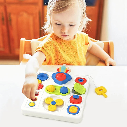 Montessori Busy Board with LED Lights