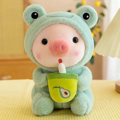 25cm Cute Bubble Tea Pig Plush Toys