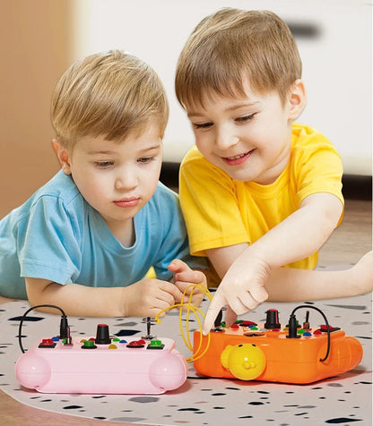 Montessori Busy Board Sensory Toy with LED Light Switch