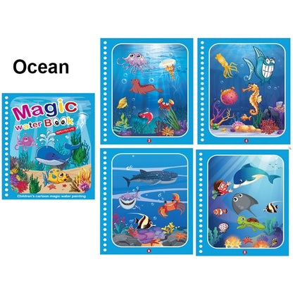 Magic Water Painting Book with Pen for Kids