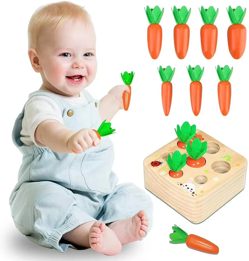 Montessori Carrot Pull Toy for Fine Motor Skills