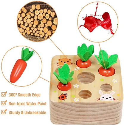 Montessori Carrot Pull Toy for Fine Motor Skills