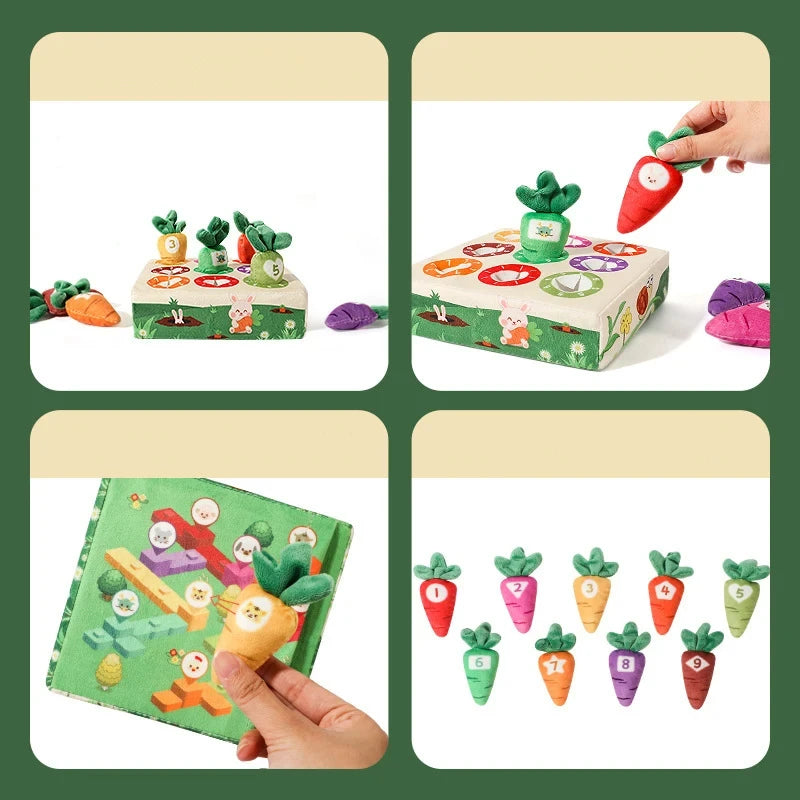 Baby Tissue Box Pull Out Radish Toys Carrot Harvest Montessori