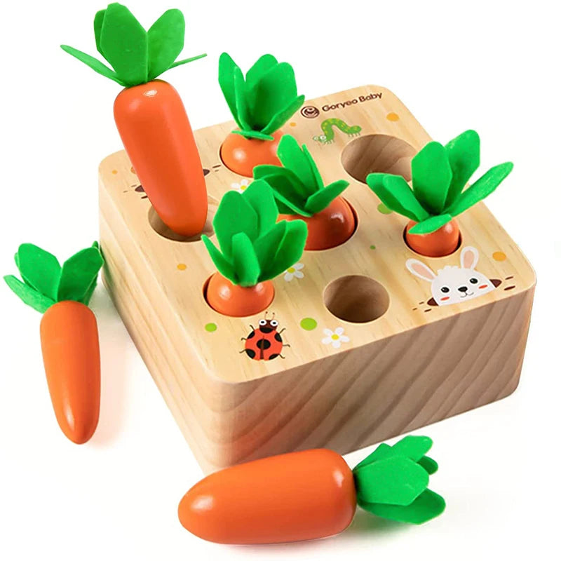 Montessori Carrot Pull Toy for Fine Motor Skills